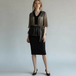 ~ BADGLEY MISCHKA~ Élégant Special Attire Blouse~Lovely~ size Small